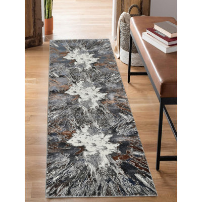Inspire Collection Abstract Burst Area Rug