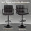 Haymark Swivel Upholstered Adjustable Height Counter Stool with Metal Frame-1266636446