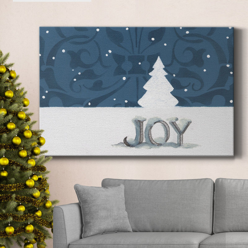 Toile tendue avec cadre Joy Snowflake - prêt à accrocher, H 18 po x l 12 po x P 1 po