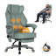 Fauteuil de bureau ergonomique surdimensionné avec chaleur et massage, hauteur réglable, repose-pieds inclinable et rétractable et massage à 4 points, vert-2137611487