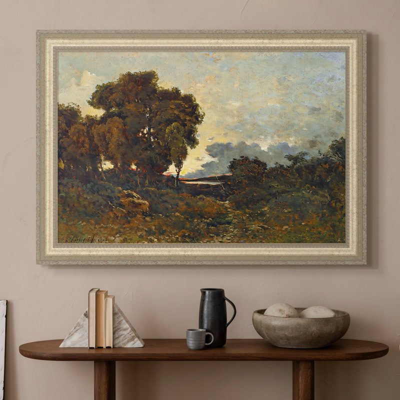 Coucher de soleil sur l'Allier (Soleil couchant sur l'Allier), 1904 - Henri Harpignies - Toile encadrée sur mesure