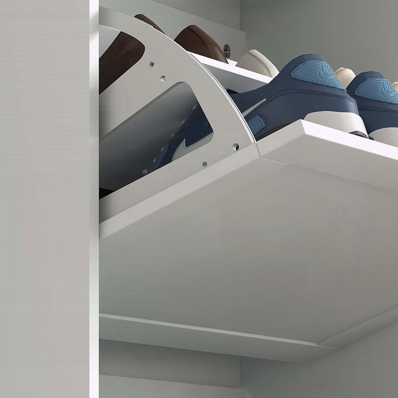 Armoire de rangement pour chaussures étroite avec 3 tiroirs rabattables, capacité de 18 paires