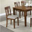 Transitional Style 7Pc Dining Table Set 1X Rectangle Table 6X Chairs Padded Seat Cushion Walnut And Beige Finish