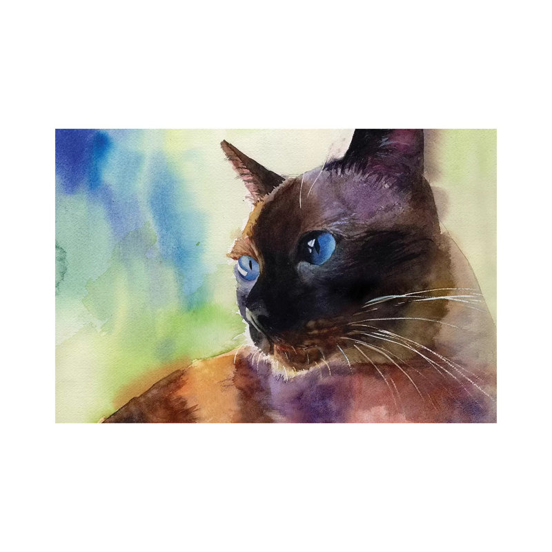 Siamese Lit by Rachel Parker - Wrapped Canvas Gallery-Wrapped Canvas Giclée, 101.6 cm H x 66.04 cm W x 3.175 cm D