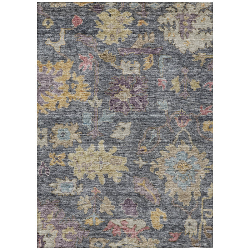 Tapis intérieur / extérieur bleu Tirana , 10 pi x 14 pi