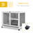 Mcbeth Rabbit Hutch with Wheels, Desk and Side Table Sized, Wooden Rabbit Cage, Waterproof Small Bunny Cage with Removable Tray, Openable Roof, for Rabbits, Chickens, Ducks, Indoor/Outdoor-1580708325