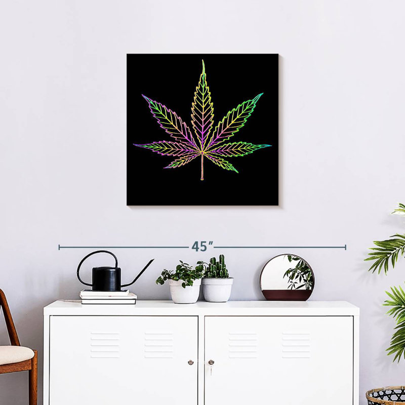 Holographic Cannabis Leaf