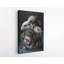 Lapin avec des fleurs sur toile-88650173