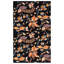 Emrick Blossom Hand Hooked Wool/Cotton/Latex Floral Rug in Black/Brown-22463490