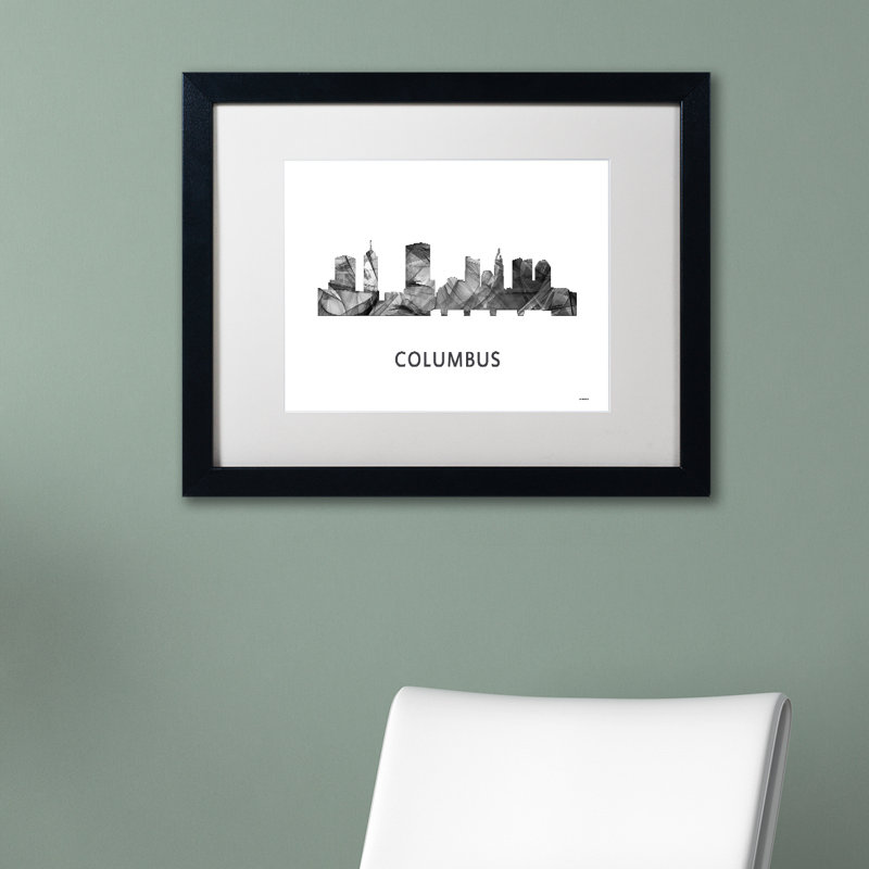 « columbusy horizon wb-bw », impression sur toile encadrée, H 11 po x l 14 po x P 0,5 po