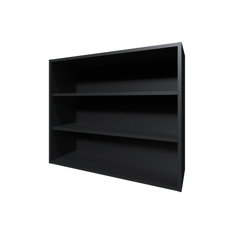 Armoire murale noire pour les essentiels de la cuisine - 30 po de hauteur x 36 po de profondeur et 12 de profondeur, panneau de particules, design moderne, grattoir, épices, bols, bocaux avec articles de rangement ouverts 30 po 36 po 12 po,