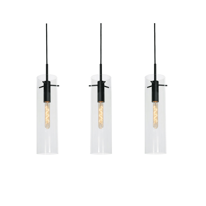 Leo 3-Light Linear Pendant - 120V - 60W, Black