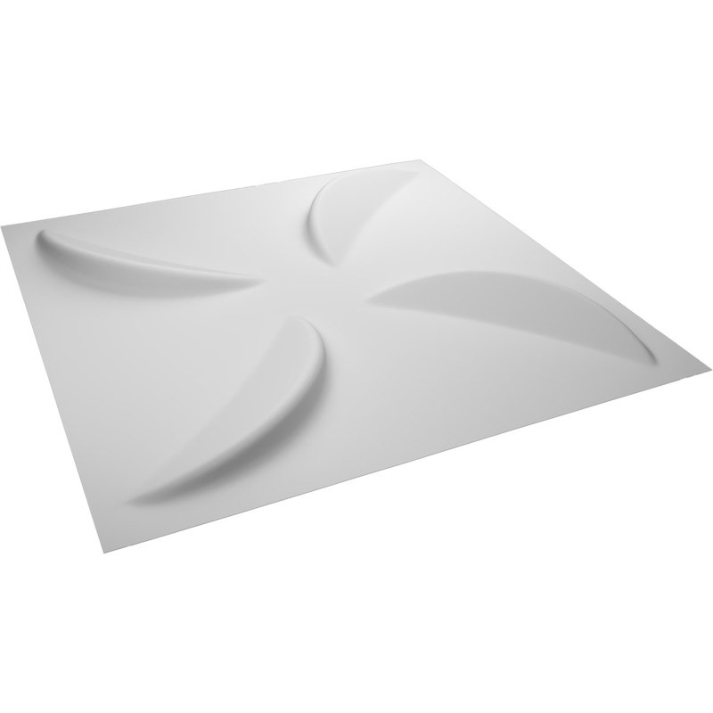 Panneau mural 3D 19,625 "x 19,625" en blanc (paquet de 10)