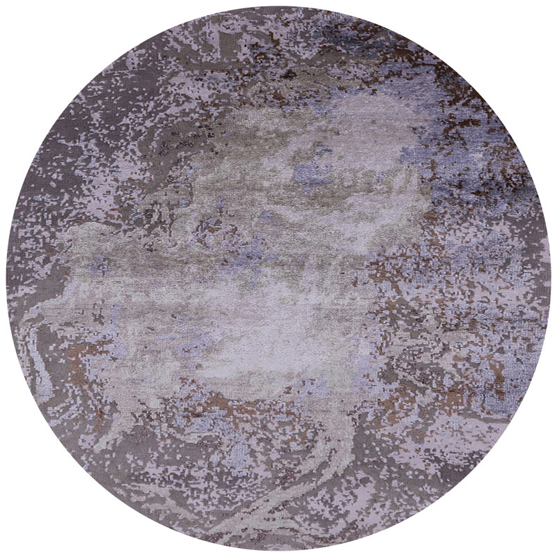 Abstract Indoor Rug, Round 5'