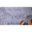Tapis géométrique bleu-1129413725