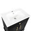 Meuble-lavabo moderne sur pied avec lavabo en céramique intégré et rangement-782429522