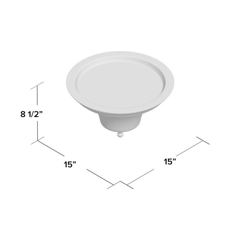 Hinde Glass Flush Mount, 8.25" H x 13.25" W, Polished Chrome