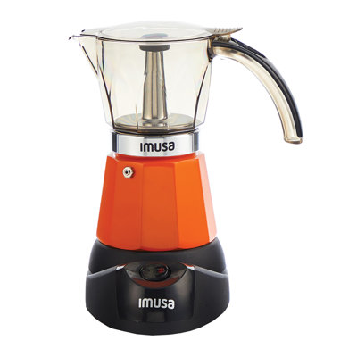 6 or 3cup Electric Espresso Maker, Orange