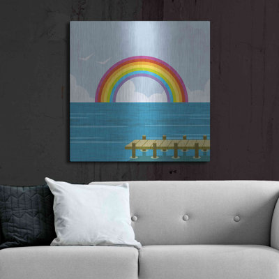 «Happy Summer Rainbow» par Andrea Haase, mur en métal