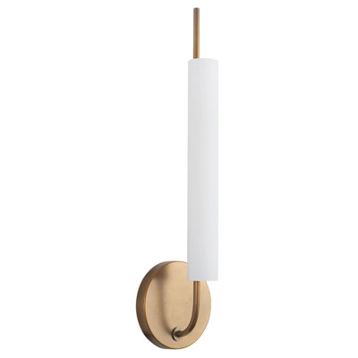 Wick 20-in Black dimmable LED Wall Sconce
