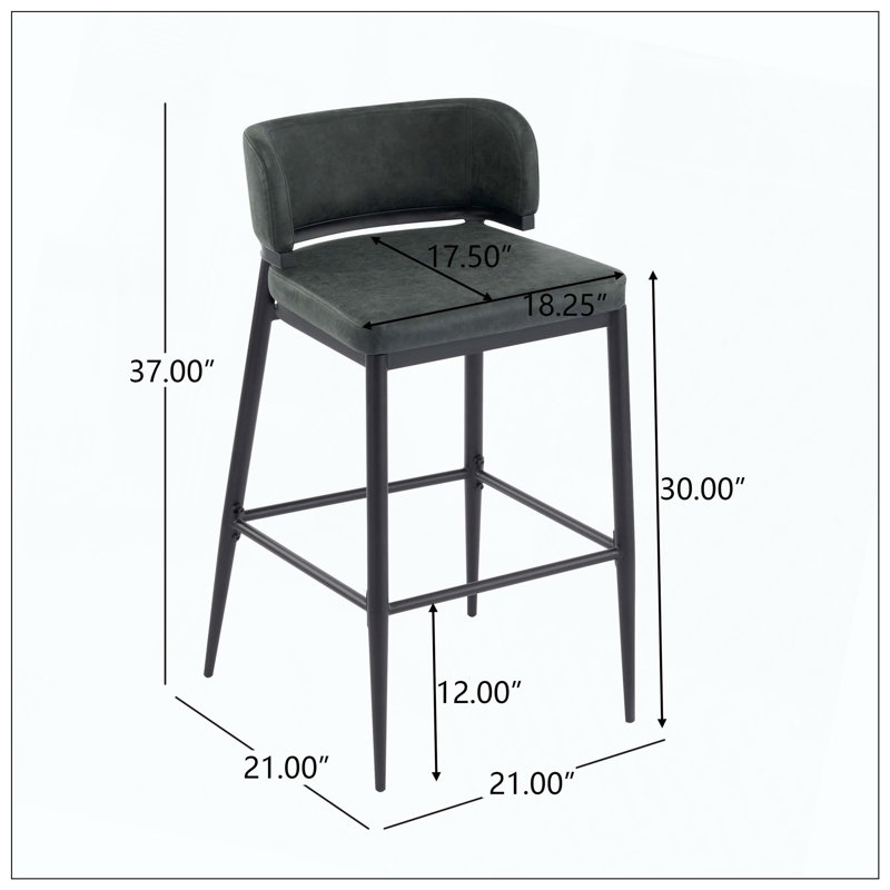 Ensemble de deux tabourets de bar en métal et en métal pour la maison et la cuisine, Gris foncé