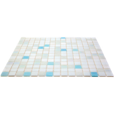 Mingles 0.8" x 0.8" Glass Mosaic Grid Wall & Floor Tile