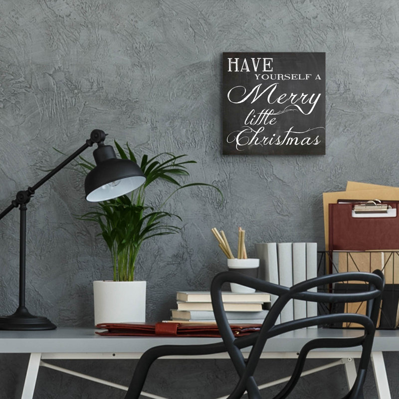 «Christmas Chalk 6» par Erin Clark, art mural en verre acrylique, H 12 po x l 12 po x P 0,13 po