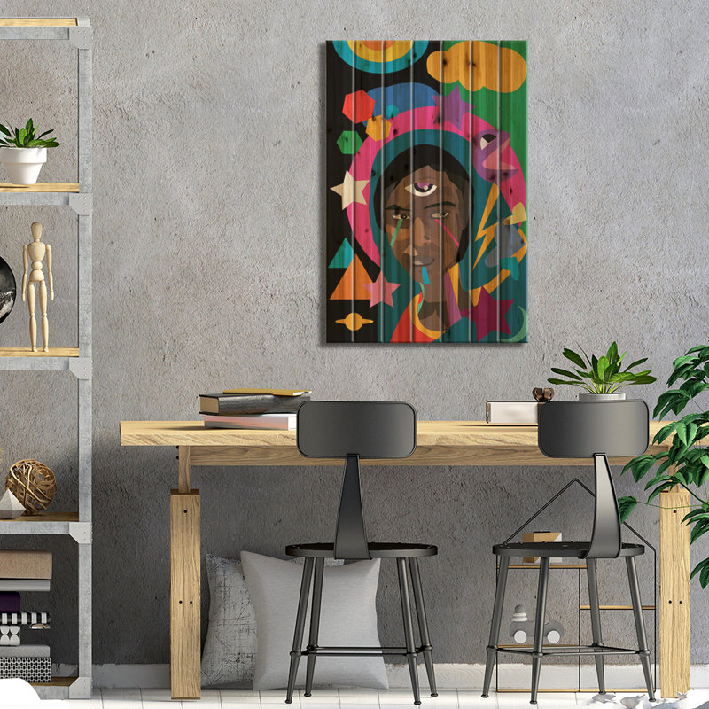 Éthiopienne Madonne par Indie Lowve - impression sur bois sans cadre, H 26 po x l 18 po x P 1,5 po