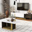 Ensemble 2 pièces de meuble télé et table basse Modern Light Luxury-1176710176