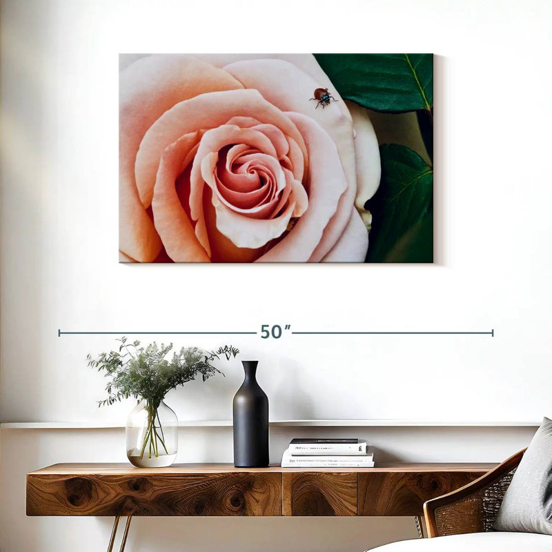 Brampt Ladybug On A Rose II, 24" H x 36" W