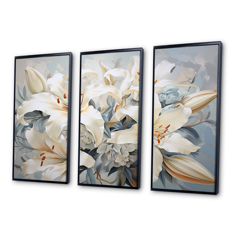 Ensemble de salon Beige lys simple Tranquility V - lys, Cadre flottant noir, H 40 po x l 60 po x P 1 po