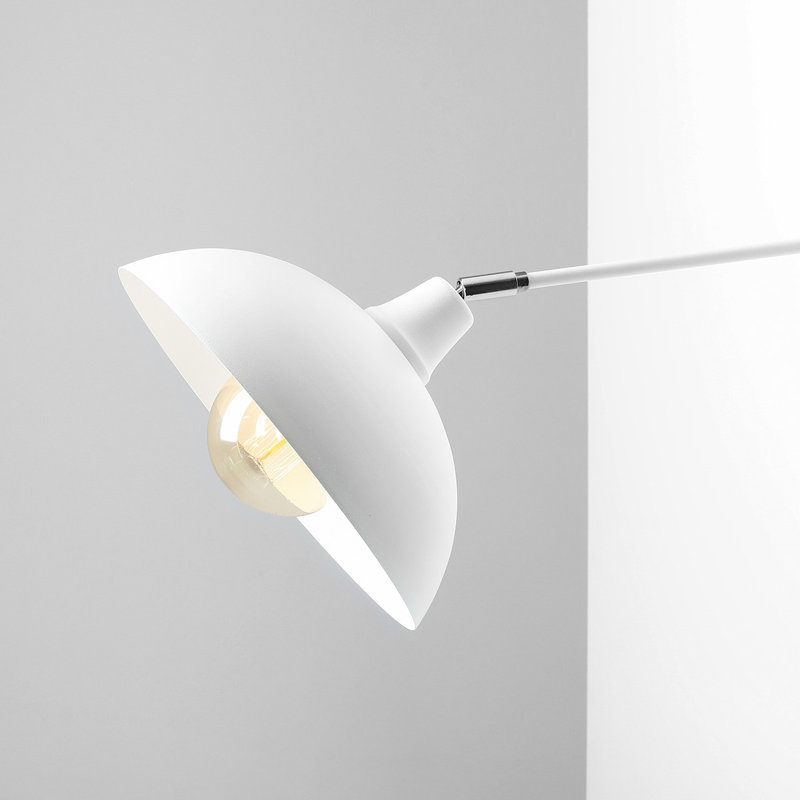 Haracha Steel Swing Arm Sconce, White