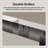 56-60"w X 72"h Semi-frameless Double Sliding Shower Door, 1/4" (6mm) Tempered Glass, Matte Black-124938303
