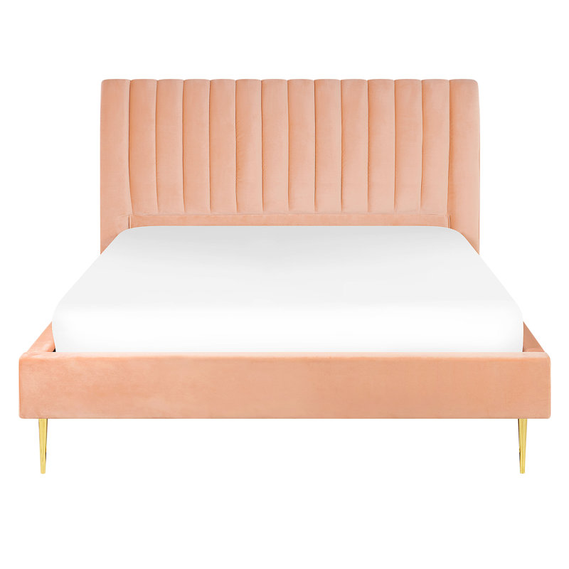 Caroline Upholstered Bed, European Kingsize (140 x 200 cm), Pink