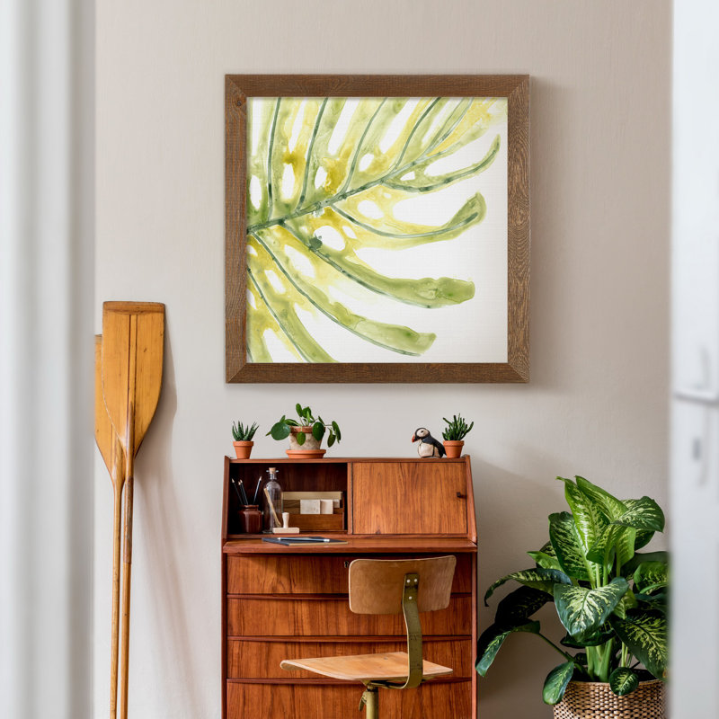 Verdant impressions IX, reproduction d’art, H 17 po x l 17 po x P 1,5 po, Toile avec cadre érable