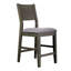 Chaise d’appoint rembourrée en lin gris Abena