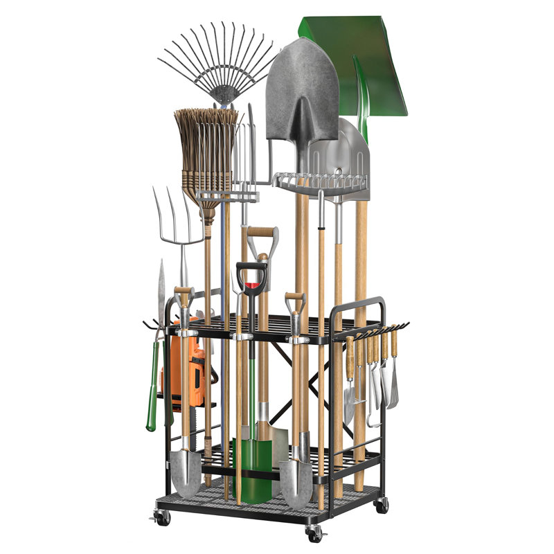 Garden Tool Storage with Wheels