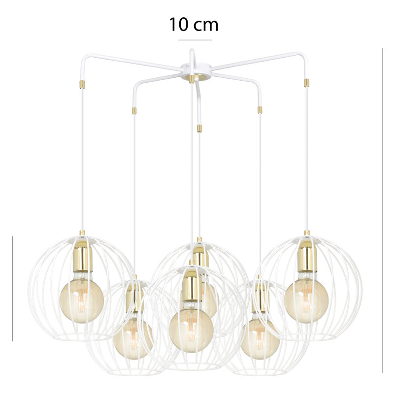 Cirillo 6 - Light Sphere Pendant, White