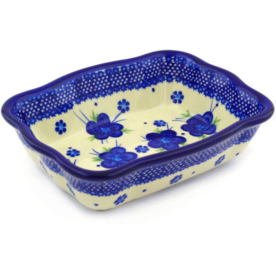 The Holiday Aisle® Royall Rectangle Stoneware Stainless Steel 1 Piece Ramekin Baker Bakeware Set