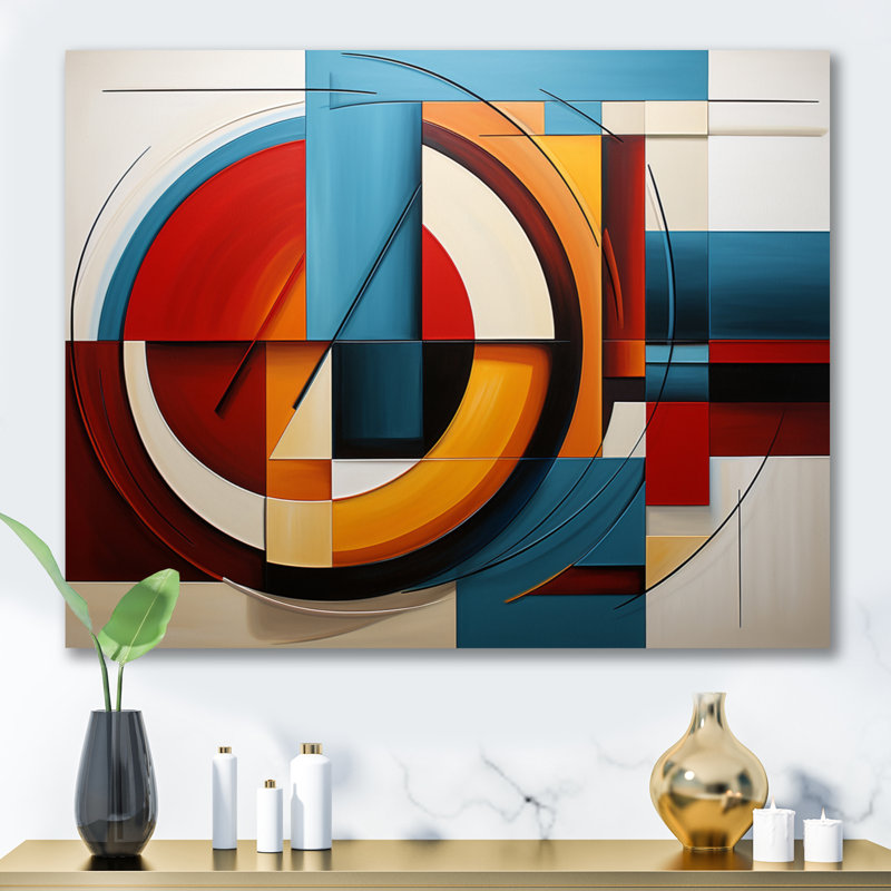 Impression sur toile, "Hardedge", Toile tendue, H 16 po x l 32 po x P 1 po