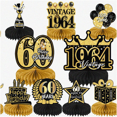 Red and Black Birthday Decoration Set with Banner and Background