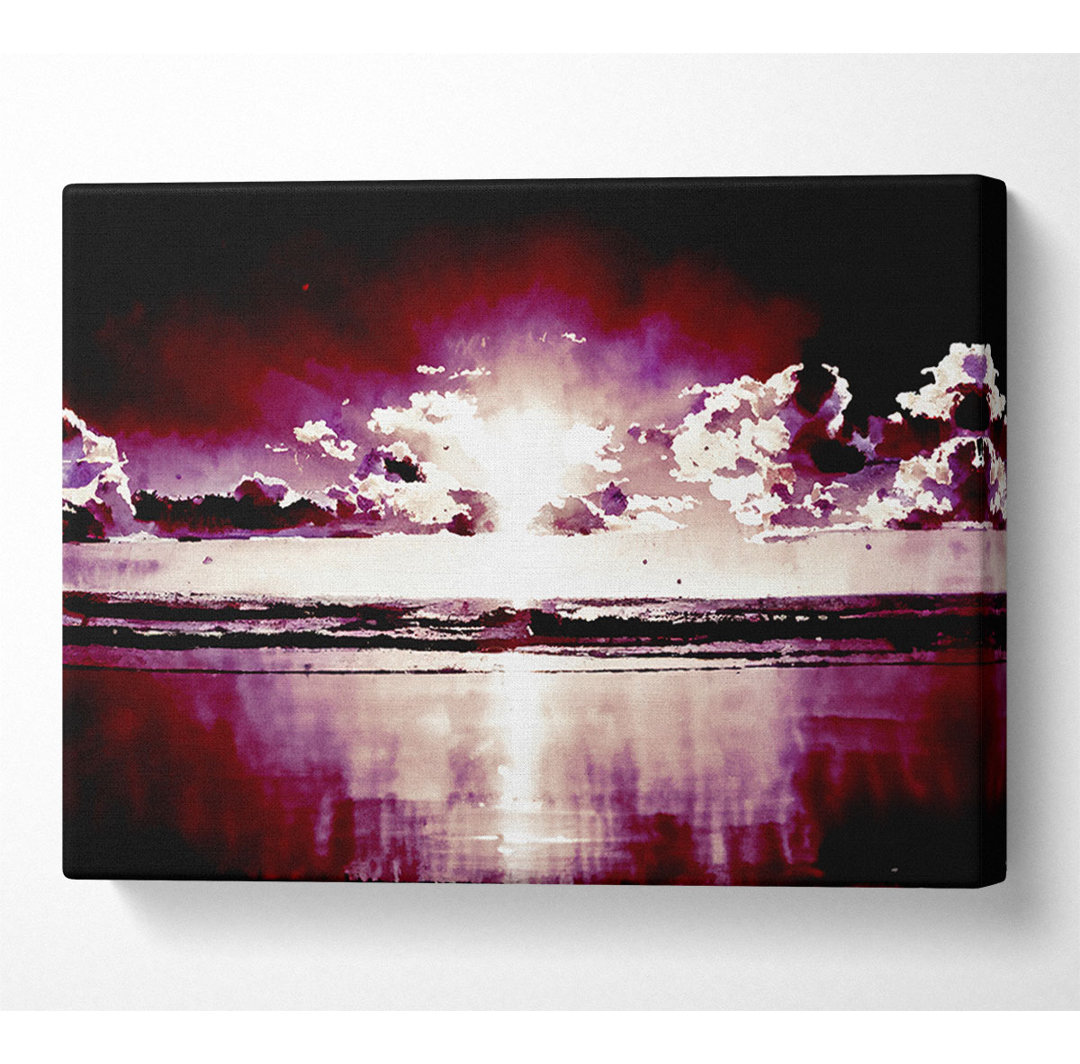 Purple Sunburst - Kunstdrucke auf Leinwand