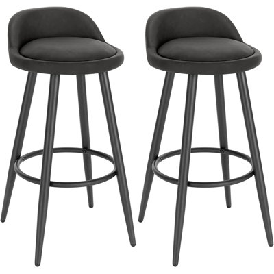 Ackeron Upholstered Counter Stool with Metal Frame