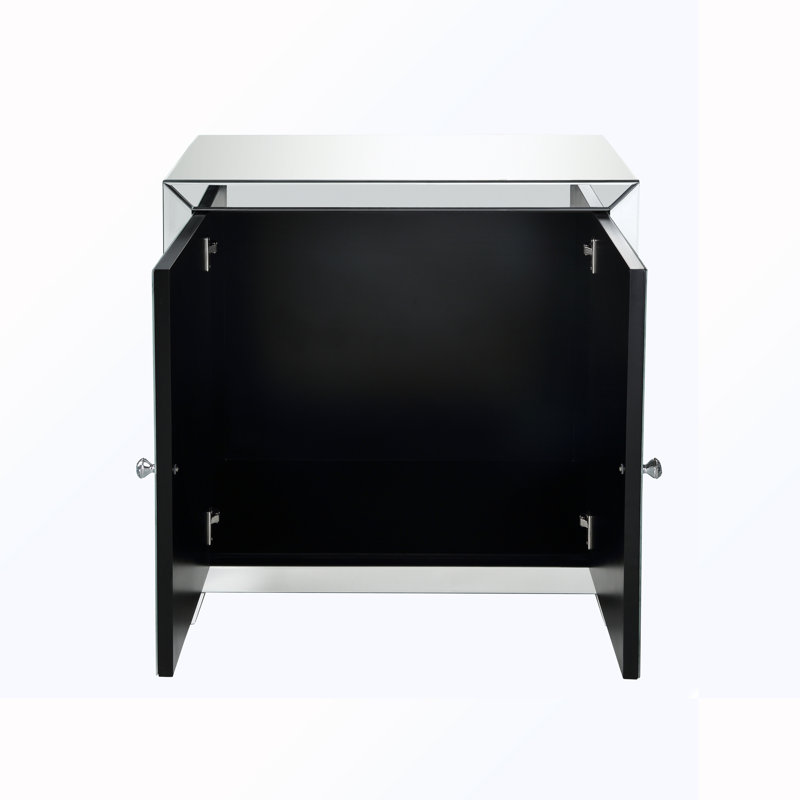 Armoire d'appoint en miroir avec tablette