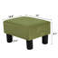 Petit repose-pied ottoman en flanelle, repose-pieds rectangulaire moderne avec pieds en plastique antidérapants, siège d'appoint rembourré pour salon, canapé, entrée-1784858068