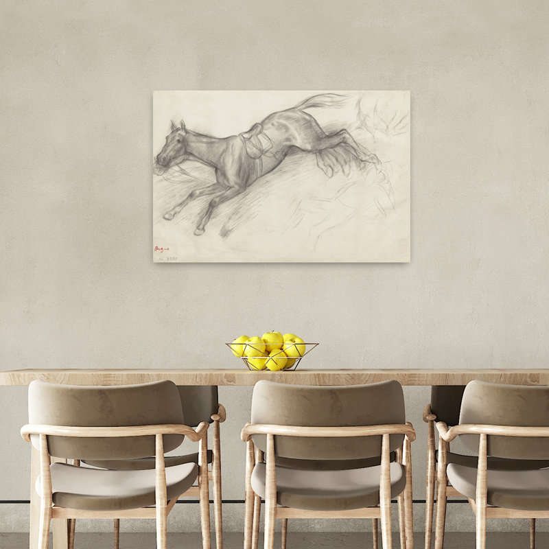 Study For Scene From The Steeplechase: The Fallen Jockey, 1866 Abstract Contemporary Horse Animal Wall Art Print