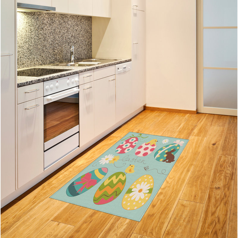 Easter High Density Long Fiber Poly Threads Decorative Area Rug Carpet, Rectangle 2'7" x 5'