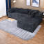 Canapé modulaire en L 100 pouces en velours côtelé Compression Sectionals