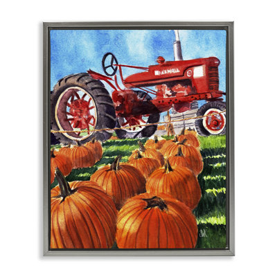 «Autumn Tractor and Pumpkins Floater», art mural par Sarah Waldron Kimball