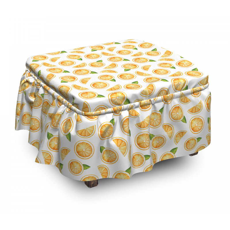 Housse pour repose-pieds slice of oranges